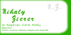 mihaly zierer business card